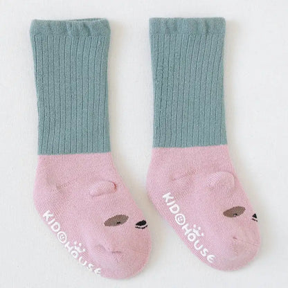 Cozy Terry Baby Floor Socks - Soft & Non-Slip for Little Feet