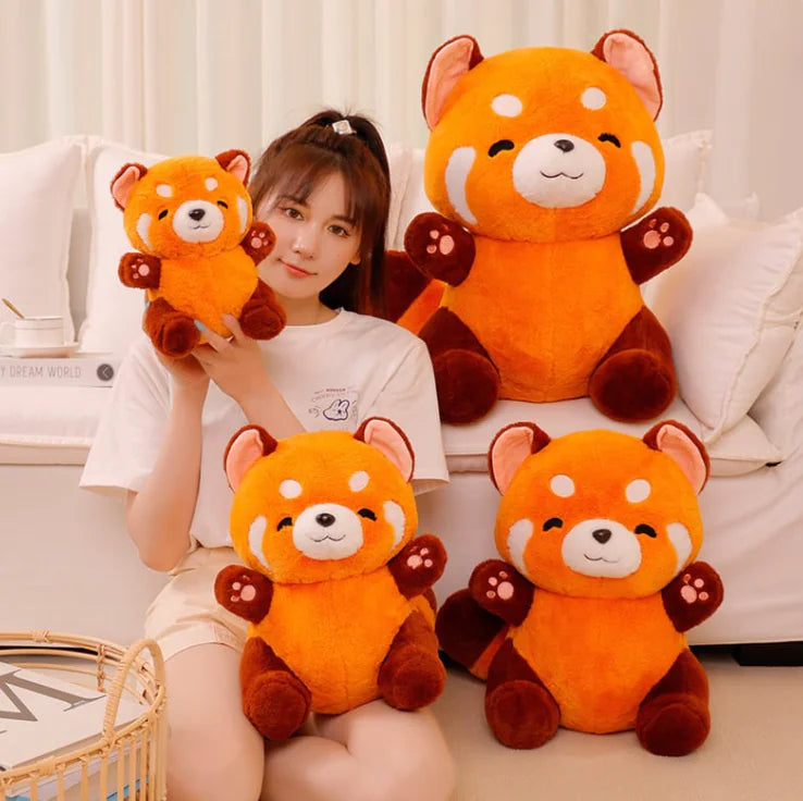 Snuggly Red Panda Plush Doll - Soft Cuddly Toy in 4 Sizes for Kids