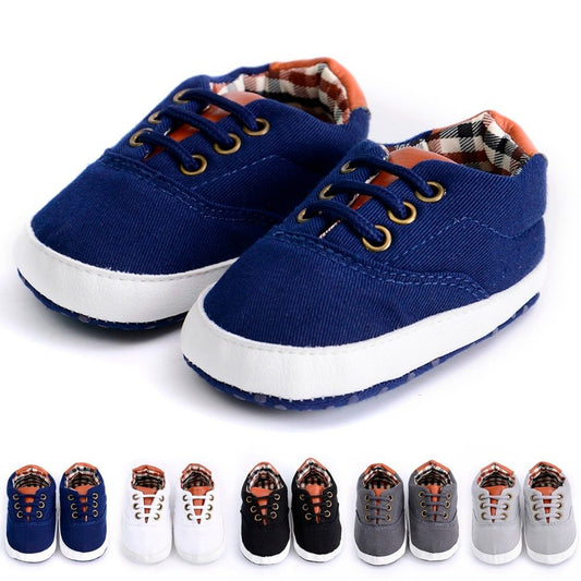 Solid Color Baby Canvas Shoes - Soft & Stylish for Toddlers