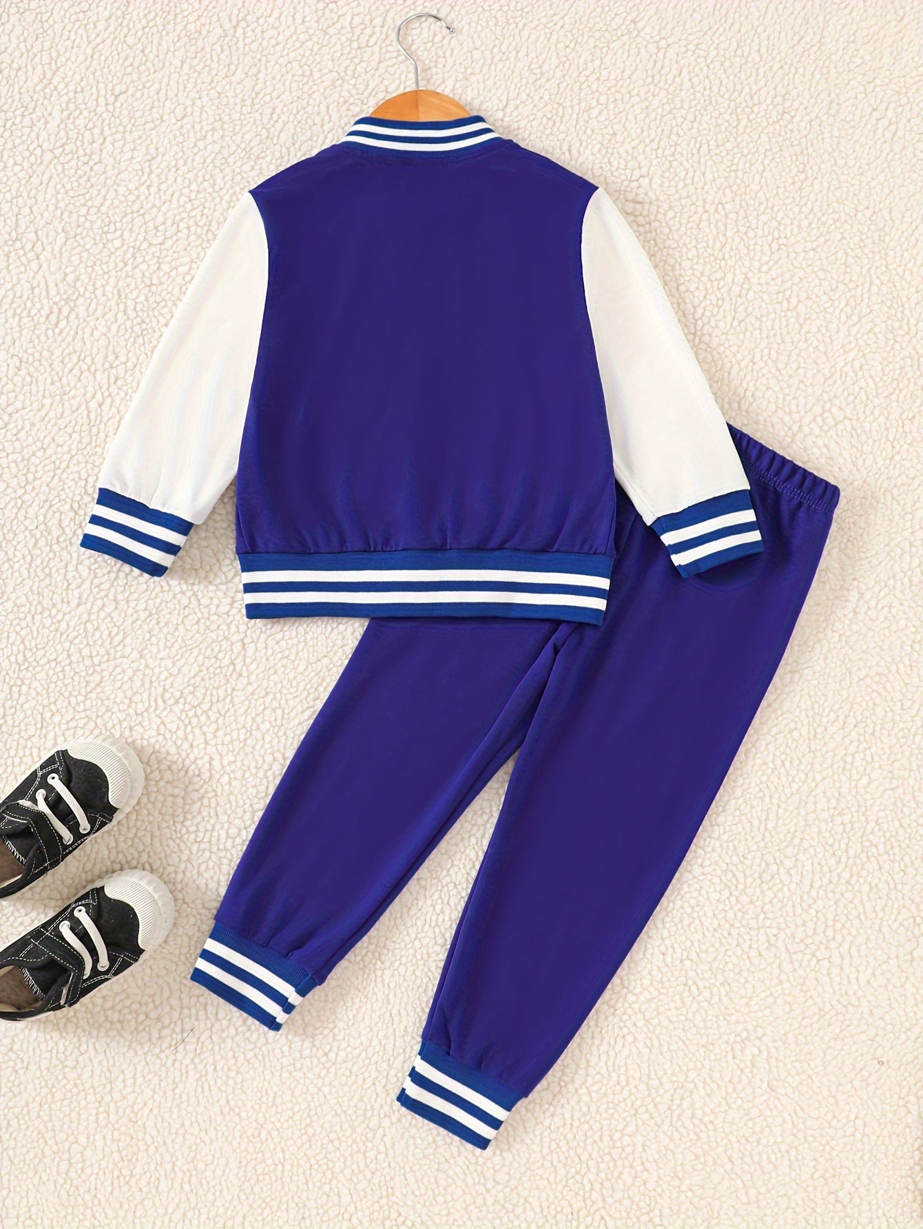 Boys Varsity Jacket & Joggers Set - Stylish 2-Piece Outfit for Kids