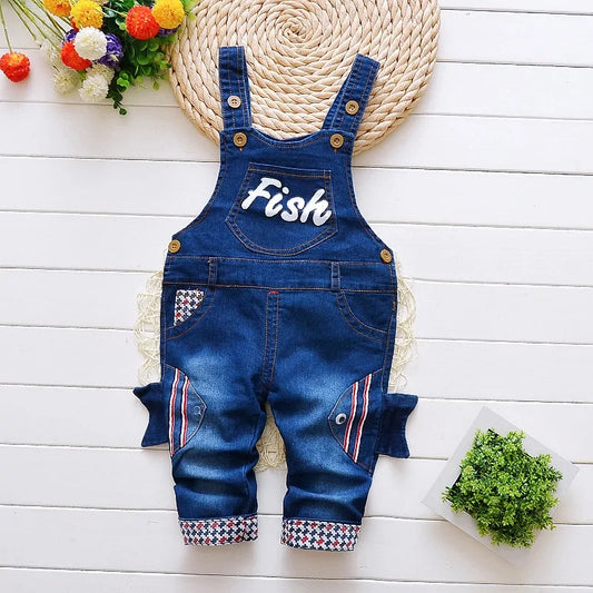 Boys Denim Overalls Jumpsuit - Stylish & Durable for Everyday Wear