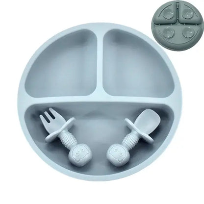 Baby Silicone Plate Set - Safe & Mess-Free Feeding for Toddlers