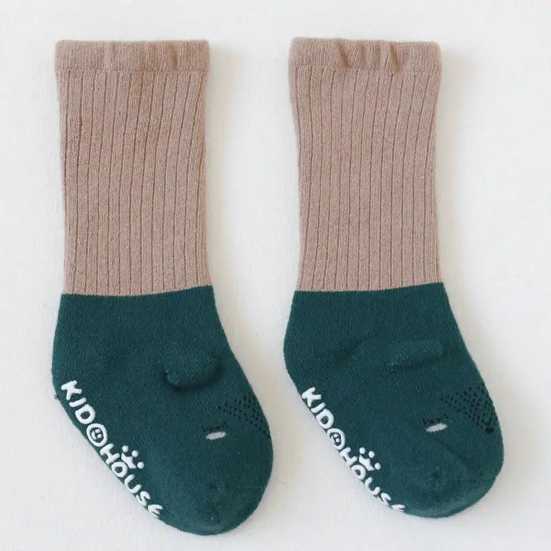 Cozy Terry Baby Floor Socks - Soft & Non-Slip for Little Feet