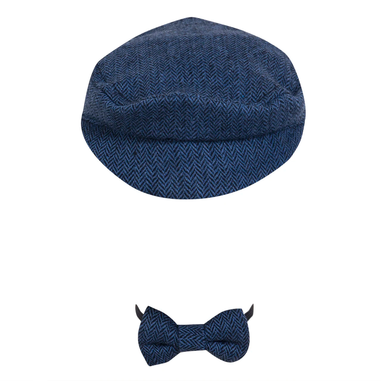 Baby Boy Beret & Bow Tie Set - Newborn Photo Props for Gentlemen