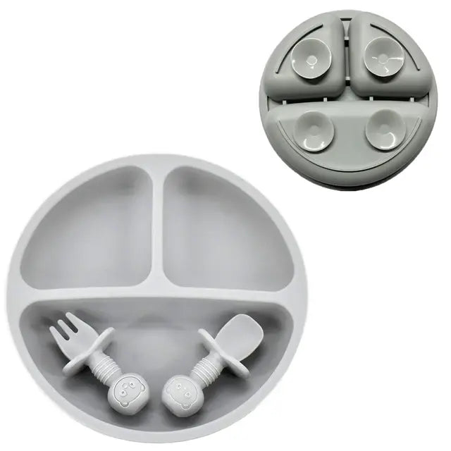 Baby Silicone Plate Set - Safe & Mess-Free Feeding for Toddlers