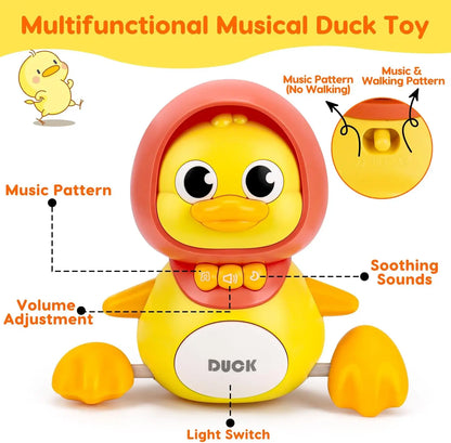 Waddles the Musical Crawling Duck - Fun Learning Toy for Babies