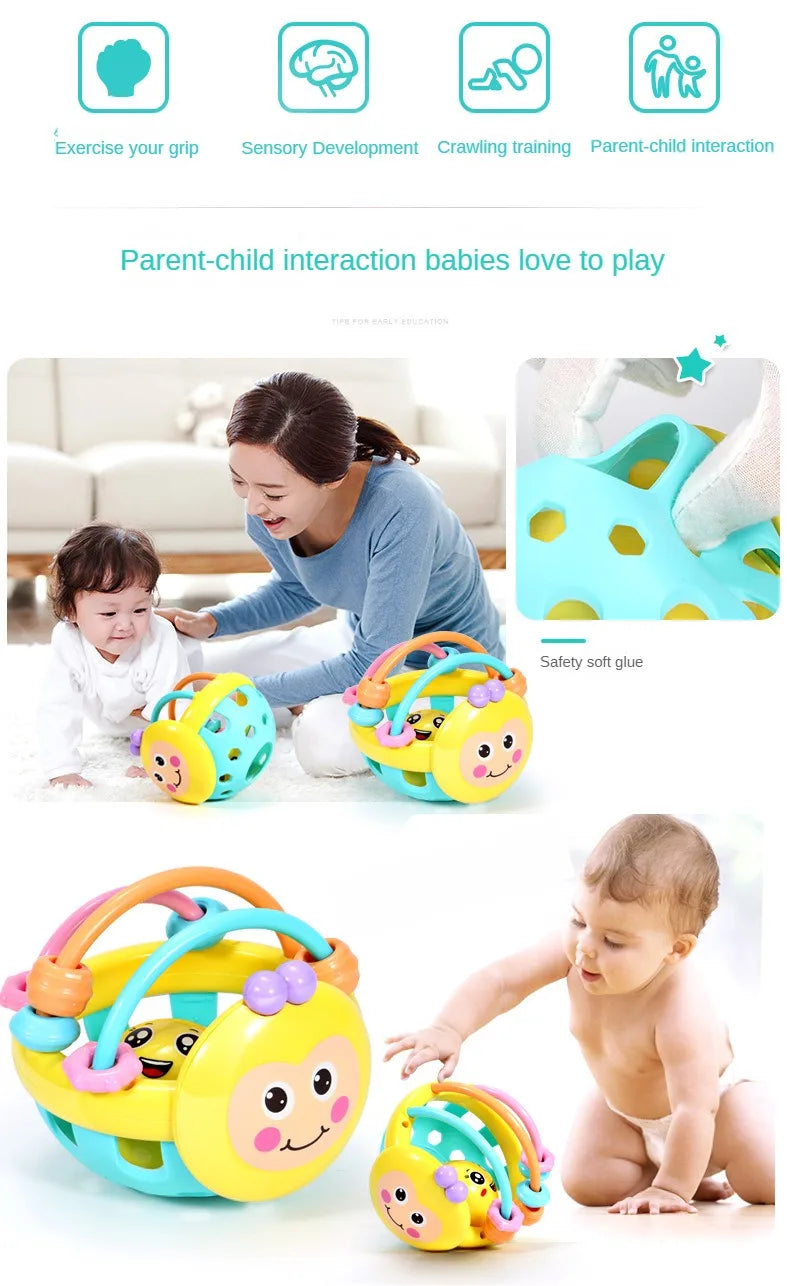 Baby Catch & Rattle Ball - Fun & Developmental Toy for 0-12 Months