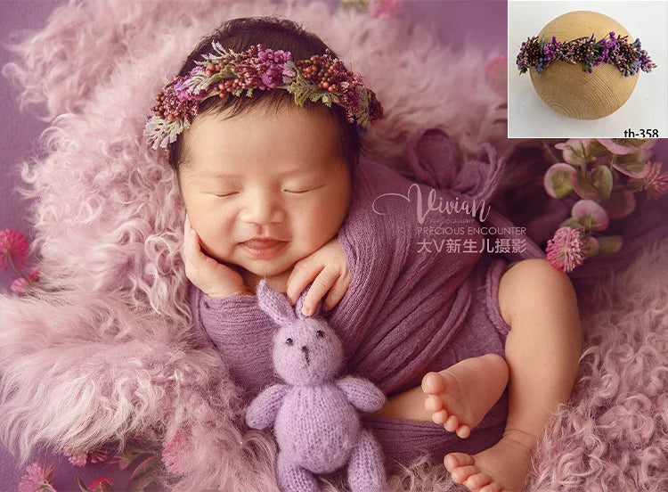 Flower Headband for Newborn Photography - Baby Girl Studio Props