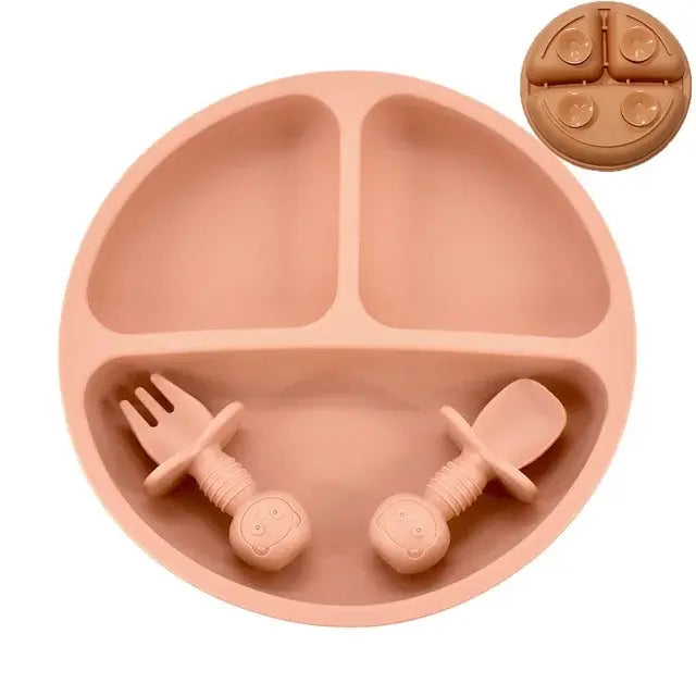 Baby Silicone Plate Set - Safe & Mess-Free Feeding for Toddlers