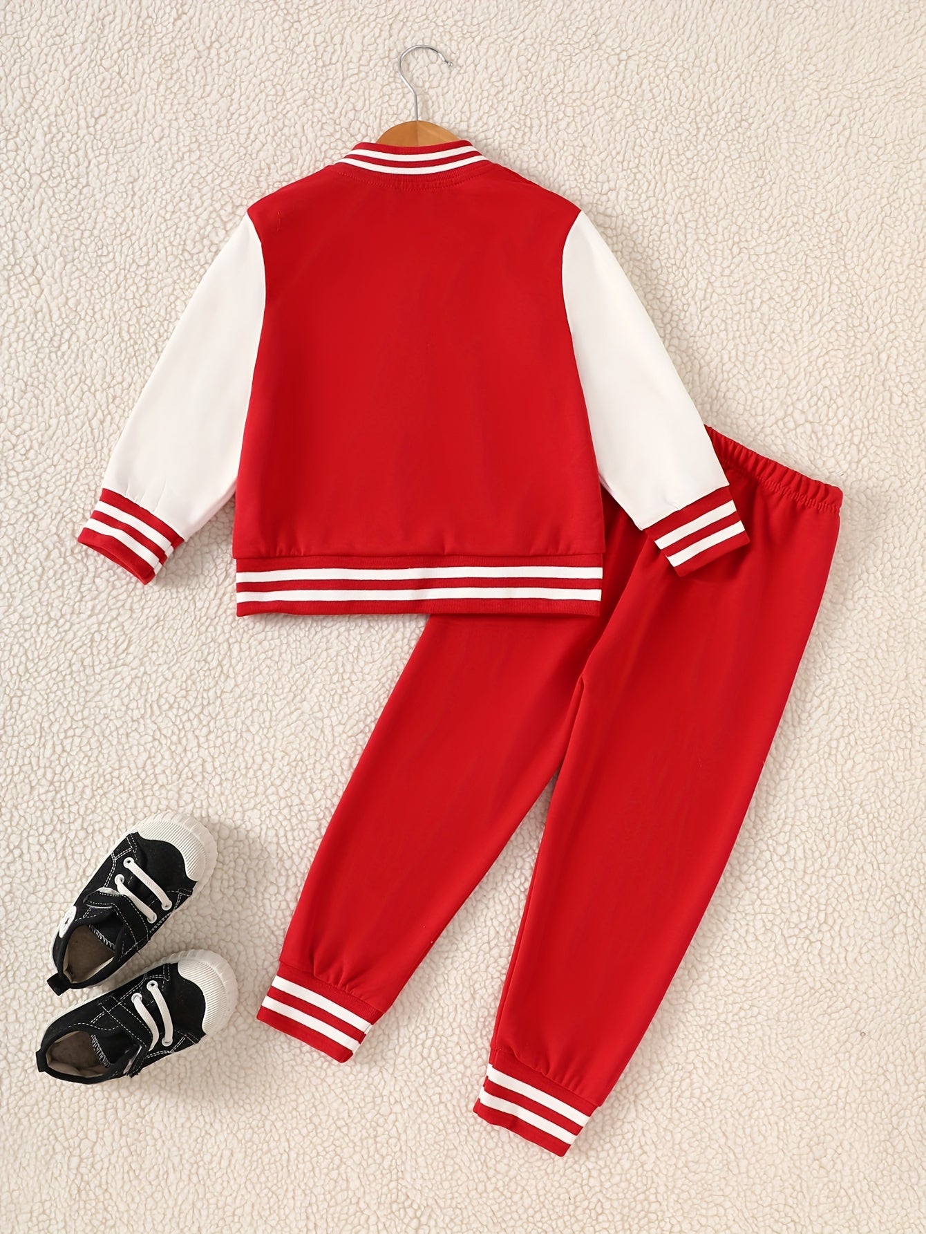 Boys Varsity Jacket & Joggers Set - Stylish 2-Piece Outfit for Kids