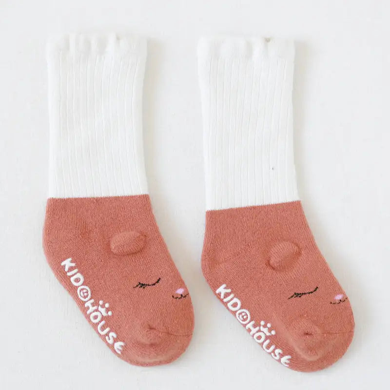 Cozy Terry Baby Floor Socks - Soft & Non-Slip for Little Feet