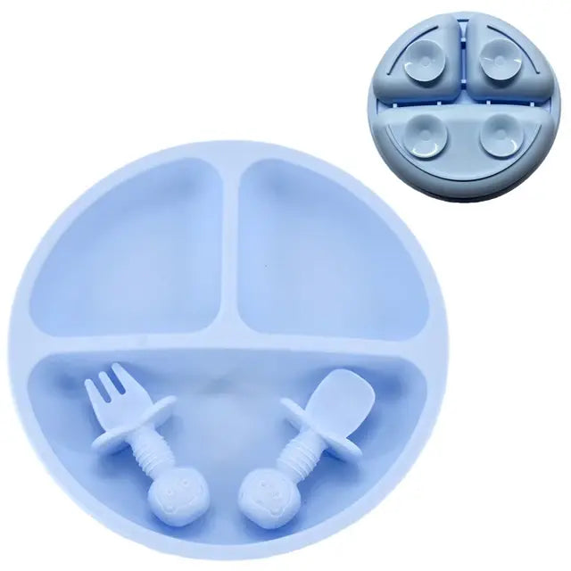 Baby Silicone Plate Set - Safe & Mess-Free Feeding for Toddlers