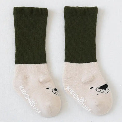 Cozy Terry Baby Floor Socks - Soft & Non-Slip for Little Feet